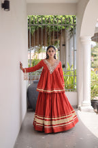 Rang Raas Cotton Lehenga Choli Set with Gotta Patti & Mirror Work