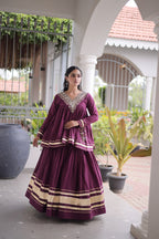 Rang Raas Cotton Lehenga Choli Set with Gotta Patti & Mirror Work