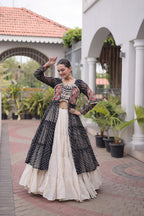 Aadhya Cotton Lehenga with Kutchi Patchwork Laheriya Kurti