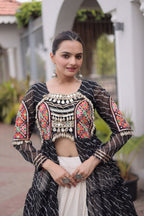 Aadhya Cotton Lehenga with Kutchi Patchwork Laheriya Kurti
