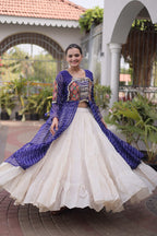 Aadhya Cotton Lehenga with Kutchi Patchwork Laheriya Kurti