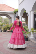 Aadhya Cotton Lehenga with Kutchi Patchwork Laheriya Kurti