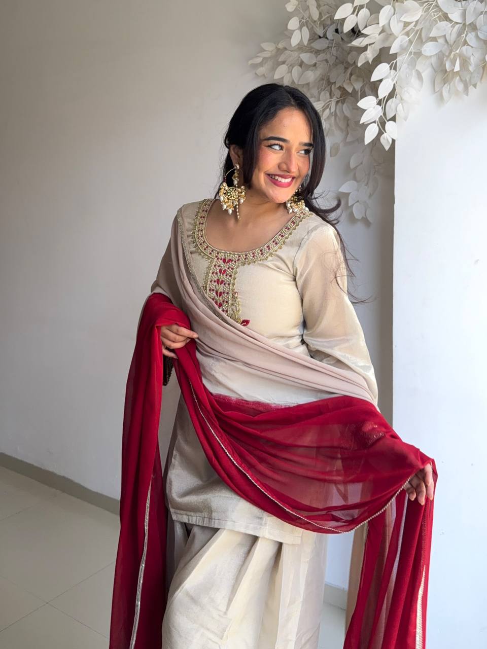 Royal Farshi Pant Ensemble with Soft Digital Print Dupatta