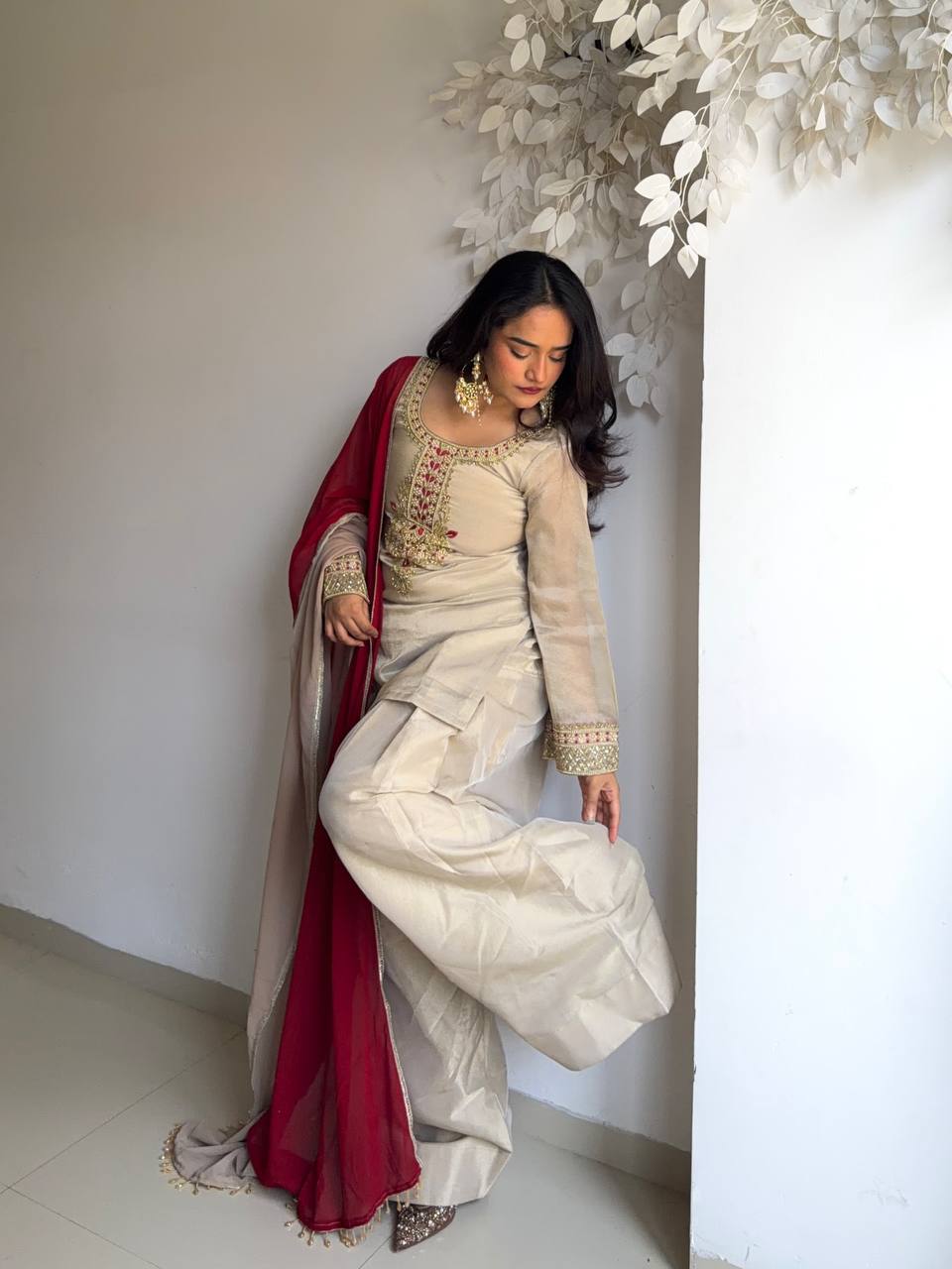 Royal Farshi Pant Ensemble with Soft Digital Print Dupatta