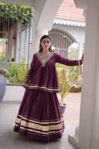 Rang Raas Cotton Lehenga Choli Set with Gotta Patti & Mirror Work