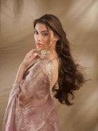 Arrival Designer Tissue Salsa Crush Saree with Thread & Sequin Embroidery, 5.5 Meter Saree with Front & Back Work Blouse