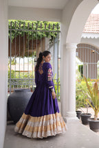 Vaidehi Rayon Kutchi Gamthi Thread Work Gown
