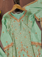 Aarohi Fendy Silk Sequins Embroidered Sharara Suit with Dupatta