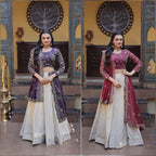Elegant Zari Embroidered Lehenga with Designer Dupatta