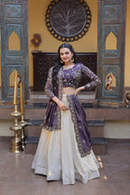 Elegant Zari Embroidered Lehenga with Designer Dupatta