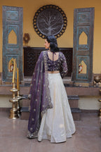 Elegant Zari Embroidered Lehenga with Designer Dupatta