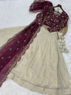 Elegant Zari Embroidered Lehenga with Designer Dupatta