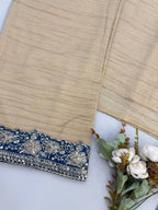 Zarisha Noor Designer Salsa Silk Heavy Embroidered Palazzo Suit with Sequins Work & Matching Dupatta