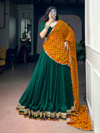 Ethnic Chinon Lehenga Choli with Georgette Bandhani Dupatta