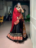 Premium Rayon Kutchi Gamthi Embroidered Lehenga Choli Set