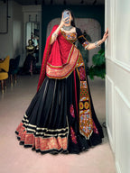 Premium Rayon Kutchi Gamthi Embroidered Lehenga Choli Set