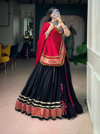 Premium Rayon Kutchi Gamthi Embroidered Lehenga Choli Set