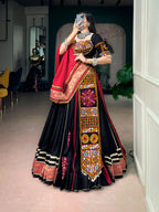 Premium Rayon Kutchi Gamthi Embroidered Lehenga Choli Set