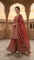 Designer Party Wear Sharara Suit with Premium Craftsmanship