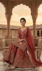Designer Party Wear Sharara Suit with Premium Craftsmanship