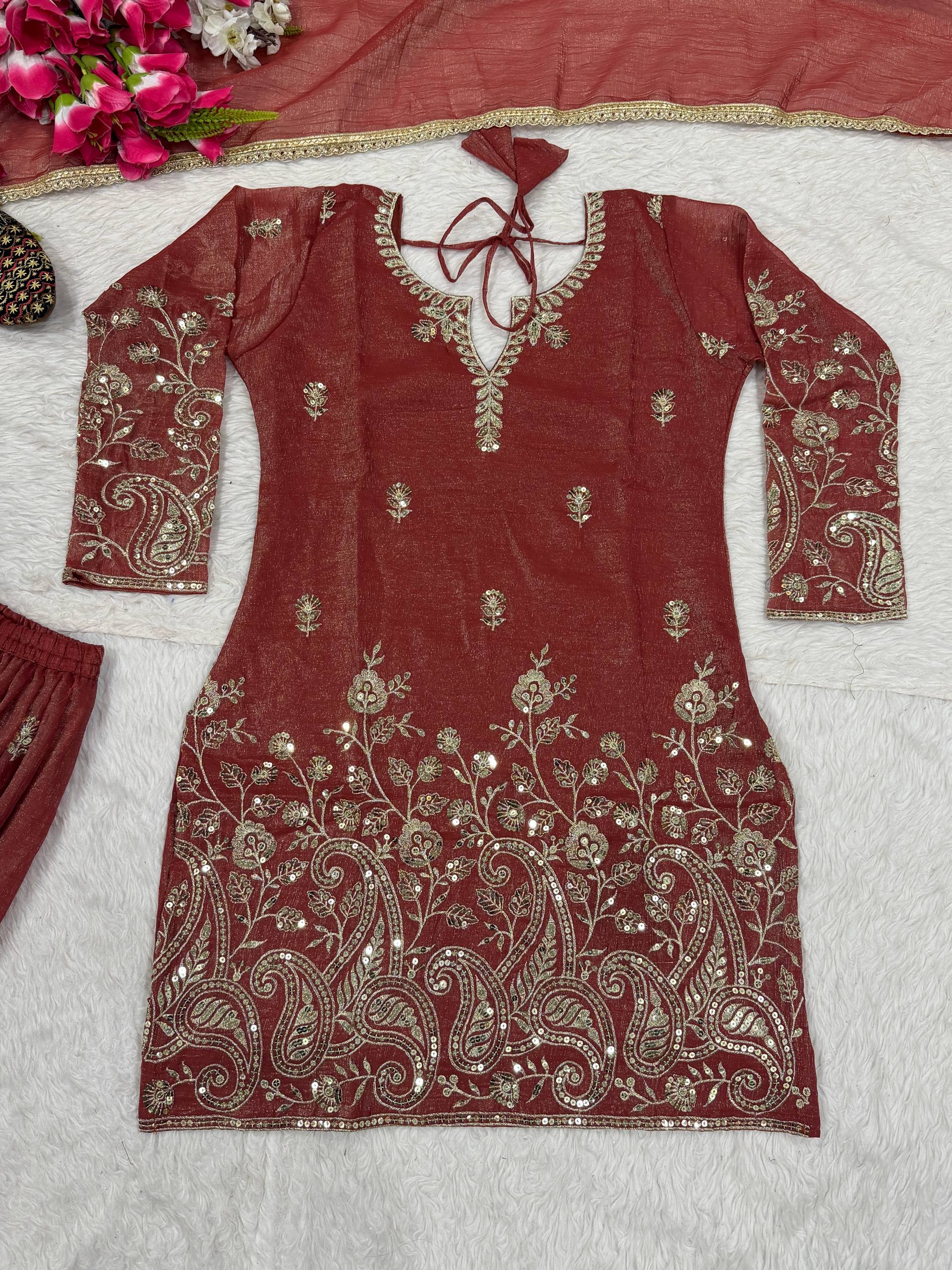 Designer Party Wear Sharara Suit with Premium Craftsmanship