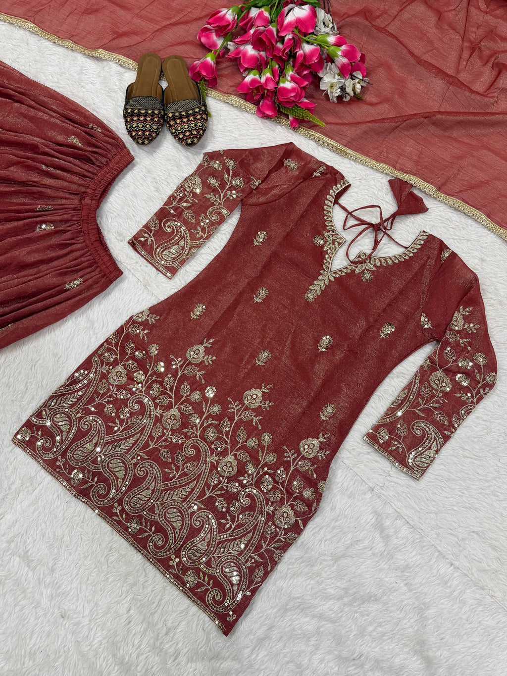 Designer Party Wear Sharara Suit with Premium Craftsmanship
