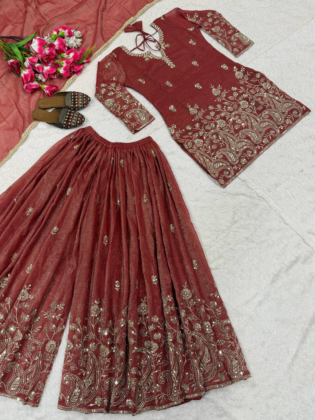 Designer Party Wear Sharara Suit with Premium Craftsmanship