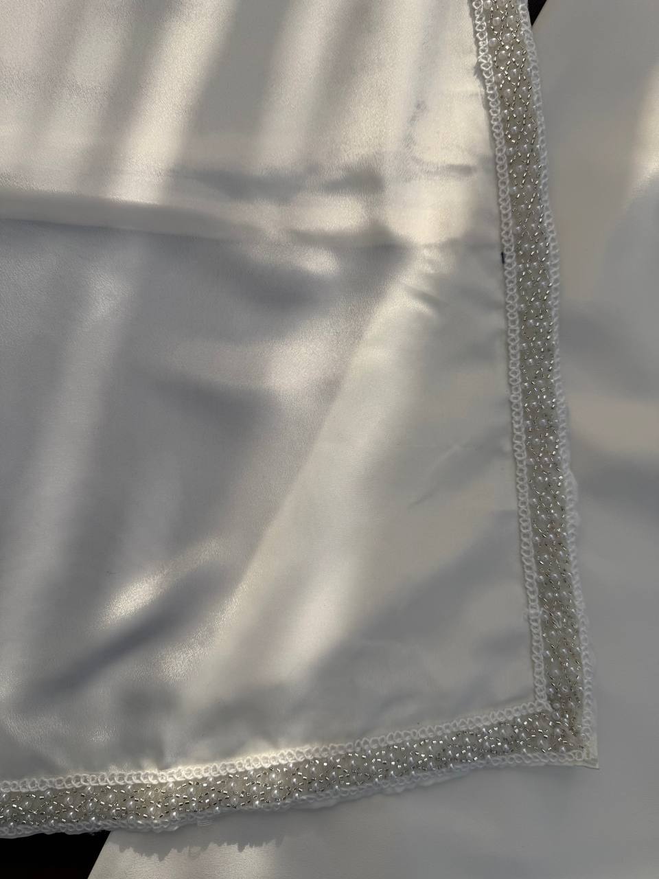 Elegant Women’s Natural Crepe Plazzo Suit with Bread Work Lace Detailing, 46-Inch Long Kurta, Stretchable Waist Plazzo & Organza Dupatta