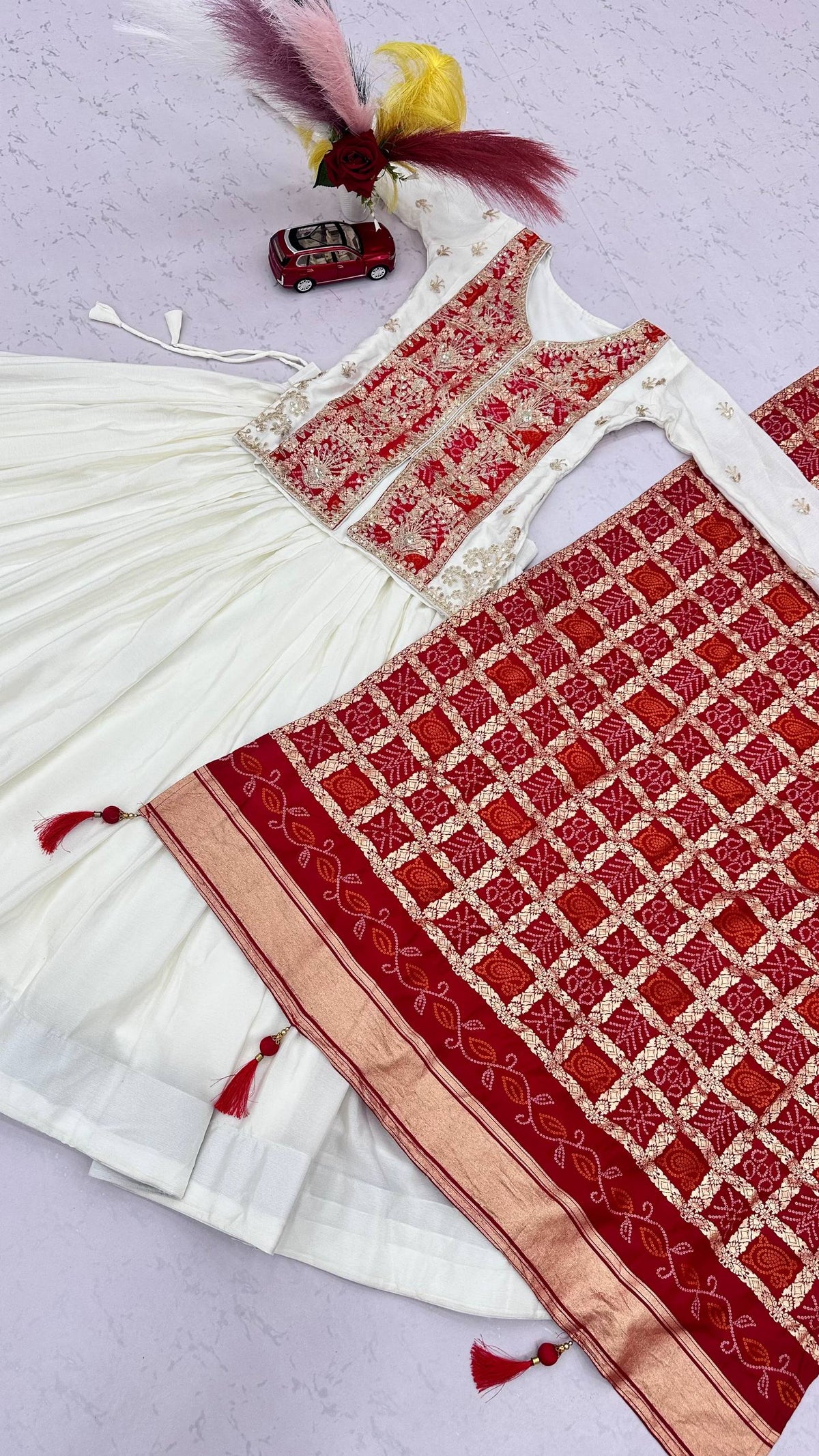 Royal Badhni Style Pure Chinon Silk Lehenga Choli with Heavy Sequin Embroidery, Thread & Cording Work, Dori Cancan Lehenga and Designer Dupatta