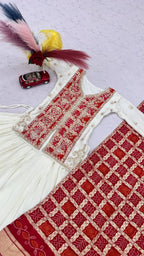 Royal Badhni Style Pure Chinon Silk Lehenga Choli with Heavy Sequin Embroidery, Thread & Cording Work, Dori Cancan Lehenga and Designer Dupatta