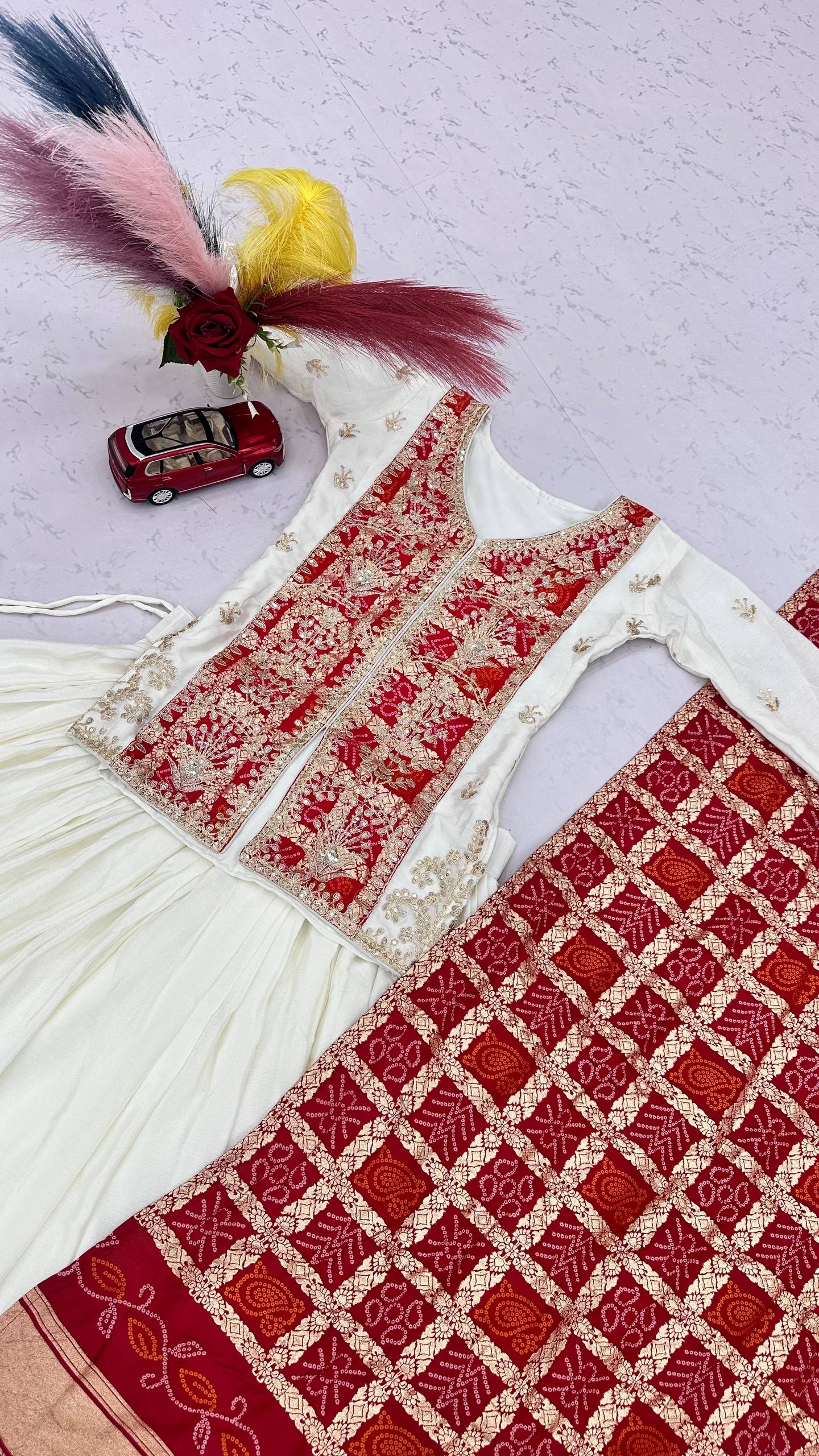 Royal Badhni Style Pure Chinon Silk Lehenga Choli with Heavy Sequin Embroidery, Thread & Cording Work, Dori Cancan Lehenga and Designer Dupatta