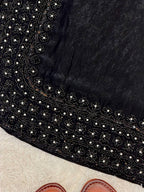 Heavy Fandy Silk Suit with Embroidery Beads Work & Moti Dupatta