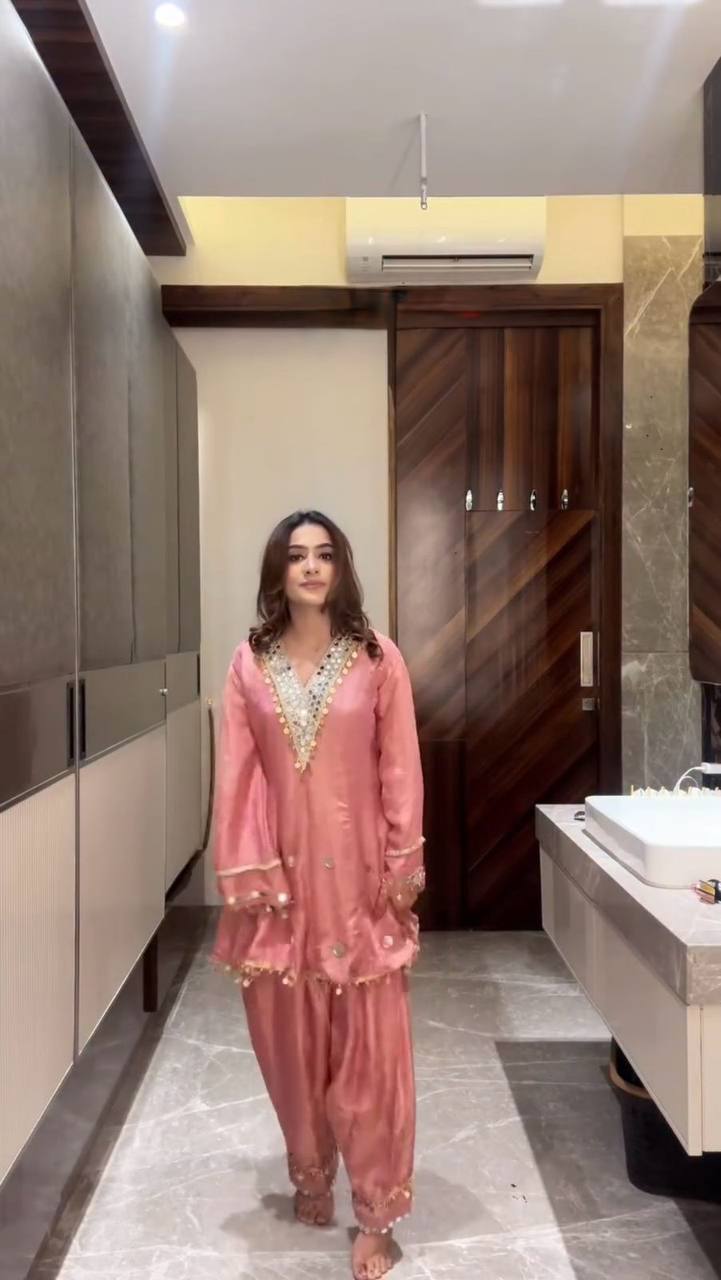 Luxury Salwar Suit with Sequence Embroidery Detailing