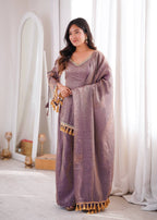 Zarisha Doremon Crush Mirror Lace Kurti Palazzo with Dupatta Set