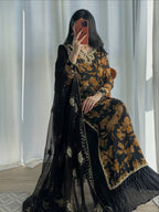 Zarvella Noor Designer Faux Georgette Embroidered Sequins Palazzo Suit with Digital Print & Lace Border Dupatta
