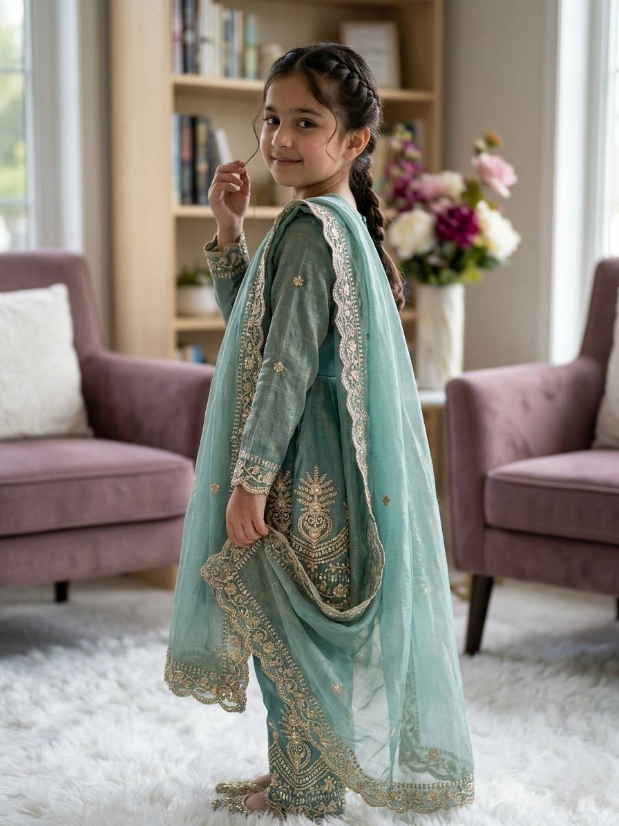 Wedding Special Fendy Silk Sequence Embroidery Palazzo Collection