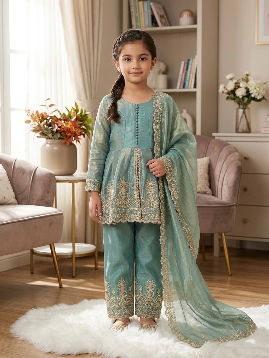 Wedding Special Fendy Silk Sequence Embroidery Palazzo Collection
