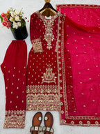 Trending Embroidered Crunchy Silk Outfit for Festive Glamour