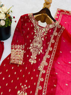 Trending Embroidered Crunchy Silk Outfit for Festive Glamour