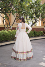 Navratri Special Cotton Lehenga & Shrug Set with Gamthi, Mirror Work