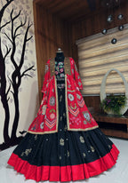 Raatri Raas Gujrati Style Mirror Work Lehenga Choli with Shrug