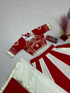 Navratri Lehenga Choli in Pure Cotton with Heavy Gota Patti Lace & Flower Hand Work, Fully Stitched Lehenga and Matching Dupatta