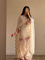 Classy Mul Chanderi Embroidery Work Salwar Suit Set