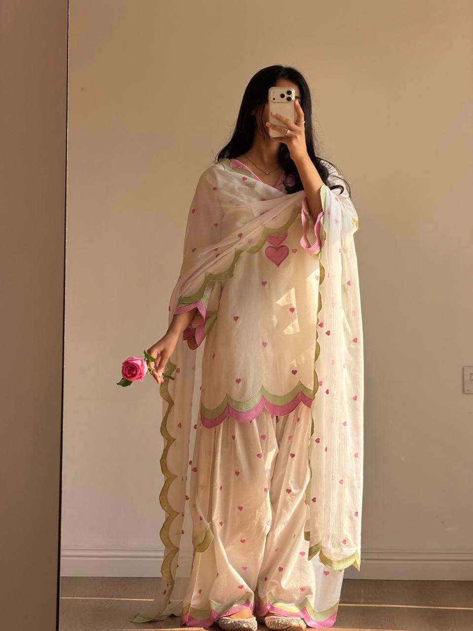 Classy Mul Chanderi Embroidery Work Salwar Suit Set