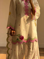 Classy Mul Chanderi Embroidery Work Salwar Suit Set