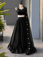 Yuvika Cotton Mirror Work Lehenga Choli Set with Georgette Dupatta