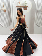 Rangtara Ajrak Print & Ribbon Work Cotton Lehenga Choli Set