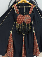 Rangtara Ajrak Print & Ribbon Work Cotton Lehenga Choli Set