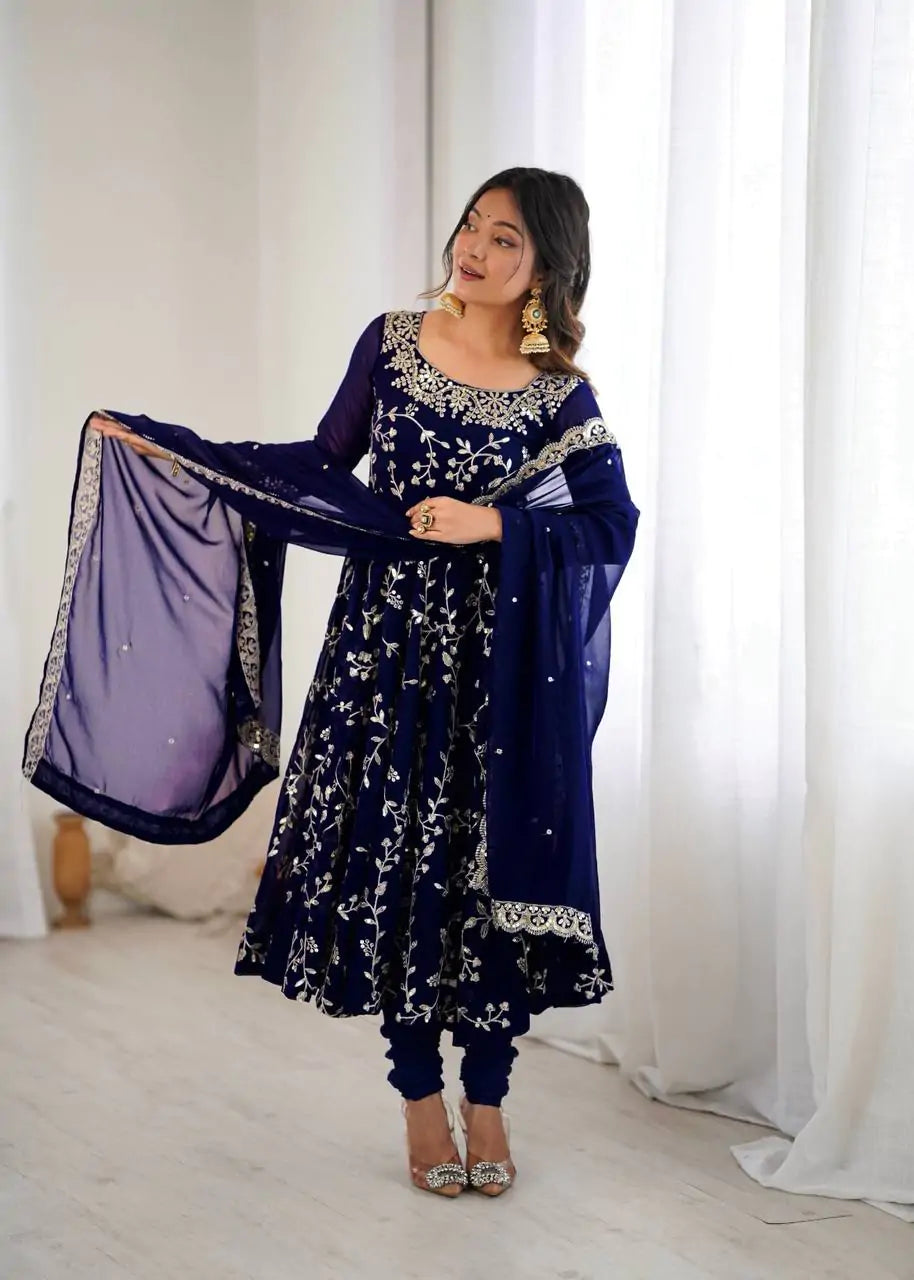 Chandni Raaz Anarkalis with 4.5 Meter Flair and Chudidar