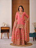 Ruhvika Crunchy Silk 5mm Sequins Embroidered Sharara Suit with Dupatta